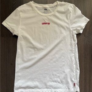 Levi’s White T-Shirt Red Print Never Worn